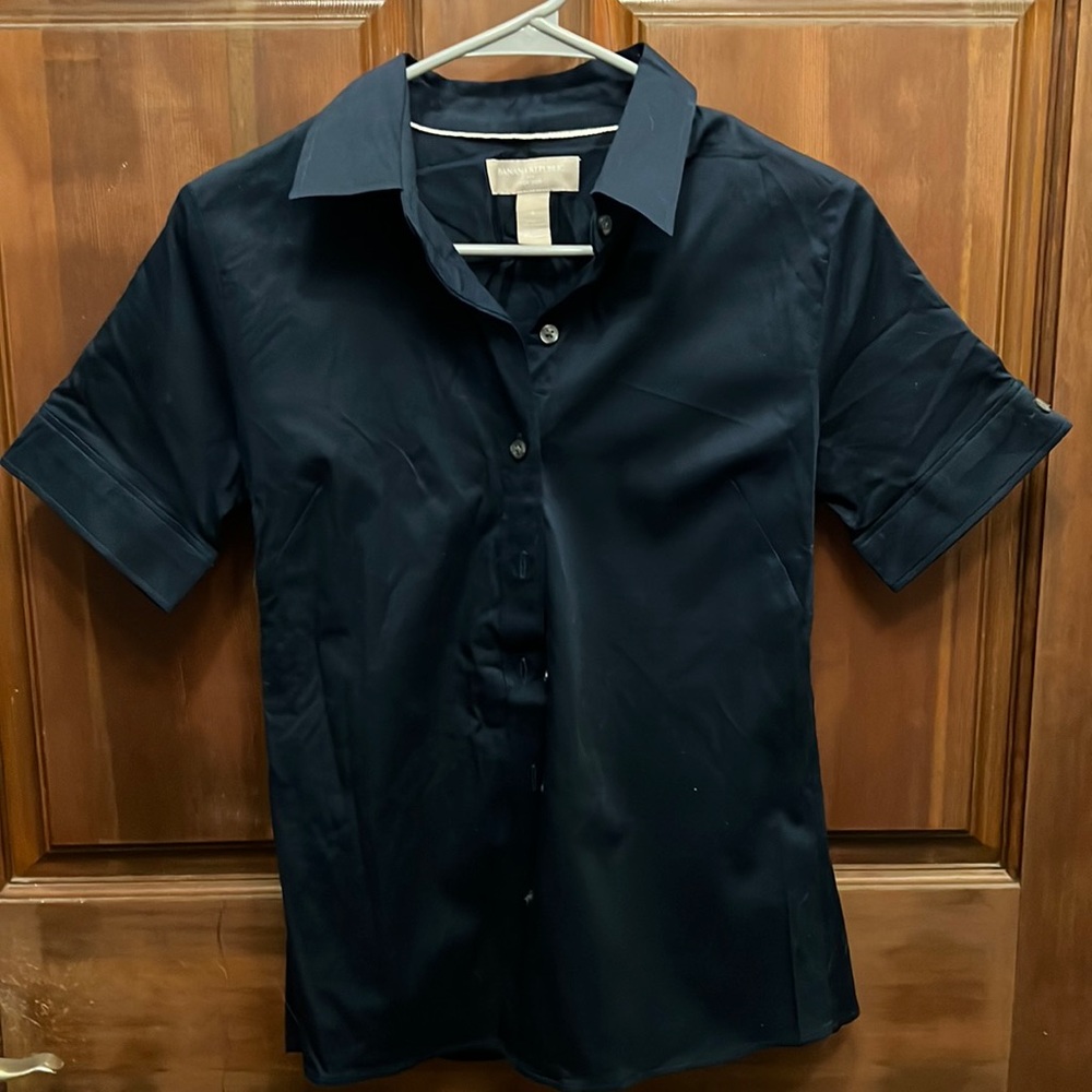 Banana republic size 4 dark blue shirt